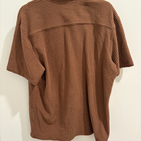 Heavy Brown Waffle Polo - Picture 2 of 2